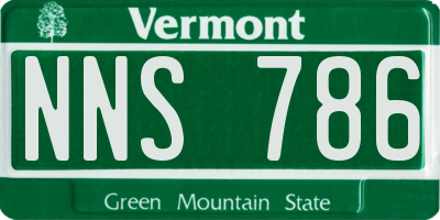 VT license plate NNS786