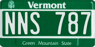 VT license plate NNS787