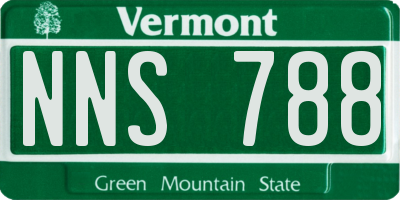 VT license plate NNS788