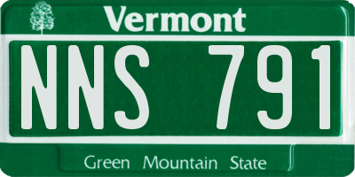 VT license plate NNS791