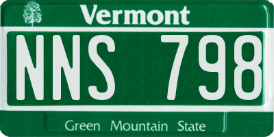 VT license plate NNS798