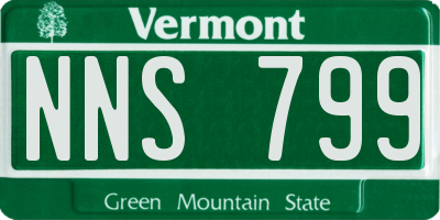 VT license plate NNS799