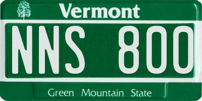 VT license plate NNS800