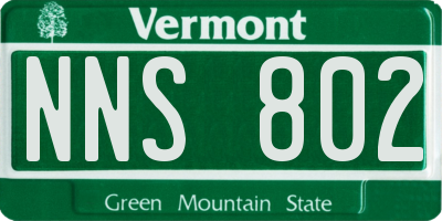 VT license plate NNS802