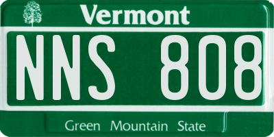 VT license plate NNS808