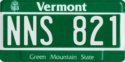 VT license plate NNS821
