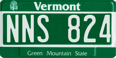 VT license plate NNS824