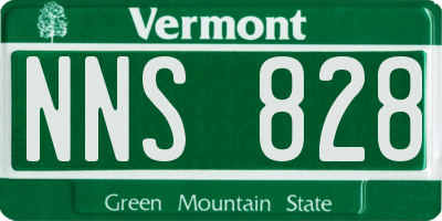 VT license plate NNS828