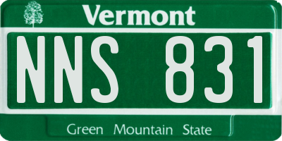 VT license plate NNS831