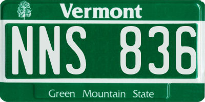 VT license plate NNS836
