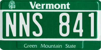 VT license plate NNS841