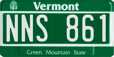 VT license plate NNS861