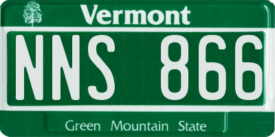 VT license plate NNS866