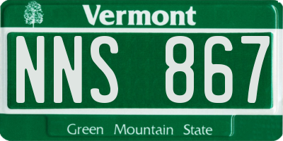 VT license plate NNS867