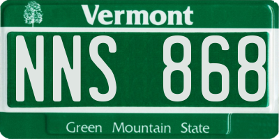 VT license plate NNS868
