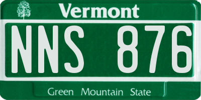 VT license plate NNS876