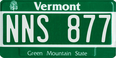 VT license plate NNS877