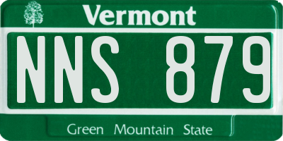 VT license plate NNS879