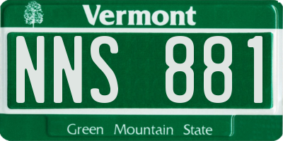 VT license plate NNS881