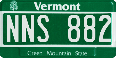 VT license plate NNS882