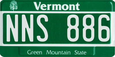 VT license plate NNS886