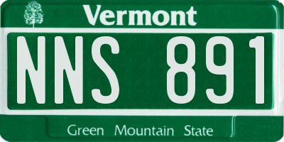 VT license plate NNS891