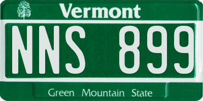 VT license plate NNS899