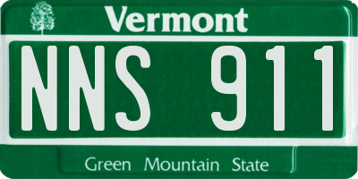 VT license plate NNS911