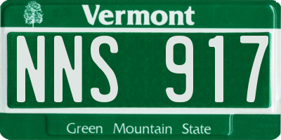 VT license plate NNS917