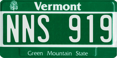 VT license plate NNS919
