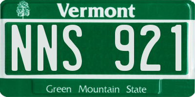 VT license plate NNS921