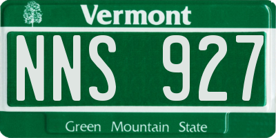 VT license plate NNS927