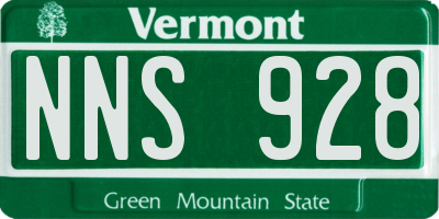 VT license plate NNS928