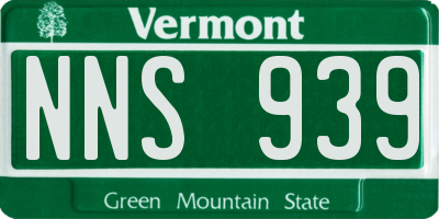 VT license plate NNS939
