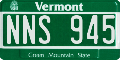VT license plate NNS945
