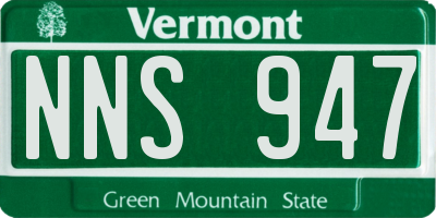 VT license plate NNS947