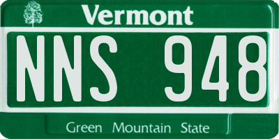 VT license plate NNS948