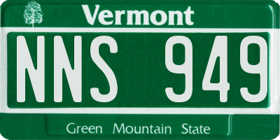 VT license plate NNS949