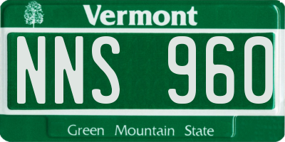 VT license plate NNS960