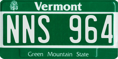 VT license plate NNS964
