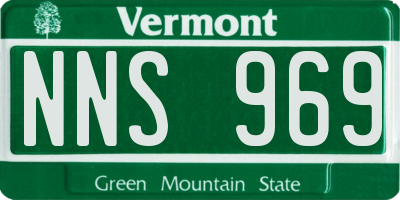 VT license plate NNS969