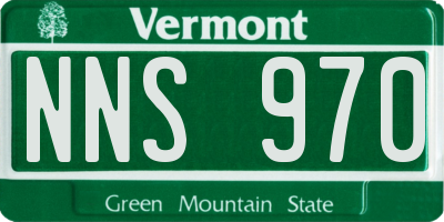 VT license plate NNS970