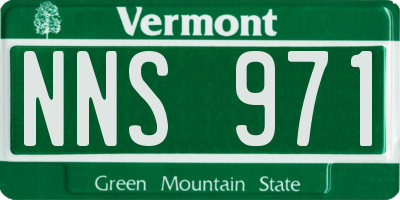 VT license plate NNS971