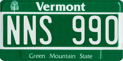 VT license plate NNS990