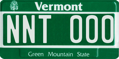 VT license plate NNT000