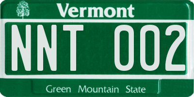 VT license plate NNT002