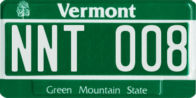 VT license plate NNT008
