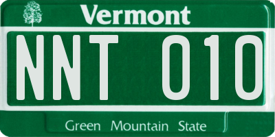 VT license plate NNT010