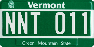 VT license plate NNT011