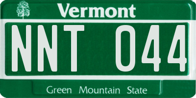 VT license plate NNT044